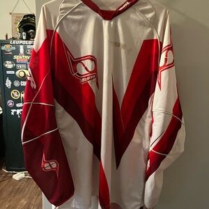 MSR Red and White Men's Shirt